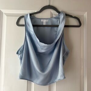 Blue Silk Top